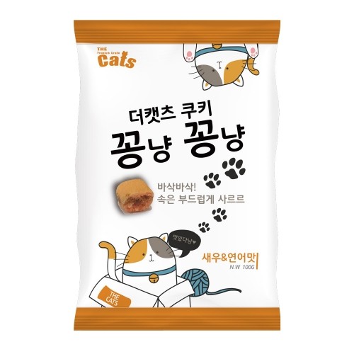 펫도매,[더 캣츠-팩상품] 꽁냥꽁냥 8봉 새우&연어 100gx8개
