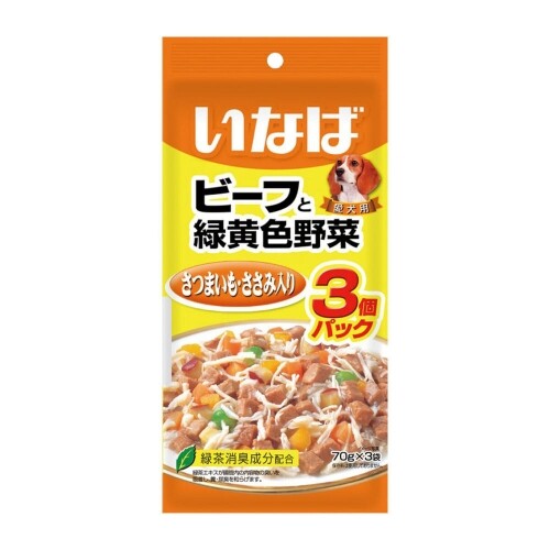 펫도매,[QDR-38] 소고기와 녹황색채소 파우치 고구마&닭가슴살 / 1BOX (16ea)