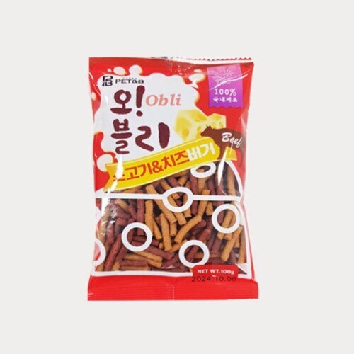 펫도매,오블리 소고기&치즈버거100gX80개(1박스)