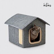 [애구애구] 강아지 고양이 숨숨집 부클레하우스 지붕형