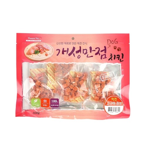 펫도매,[★개성만점] 치킨고구마 큐브 (300g)