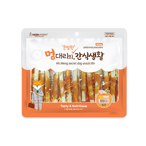 펫도매,[멍대리의간식생활] 치킨연어포 강아지 간식 (300g)