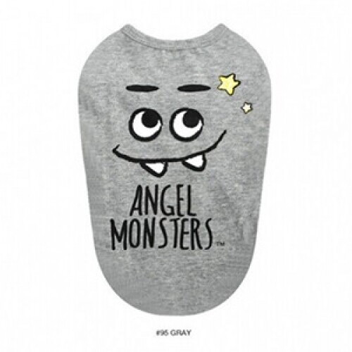 펫도매,[퍼피엔젤] TS585 Angel Monsters 민소매 티셔츠 TS585 (그레이)XS