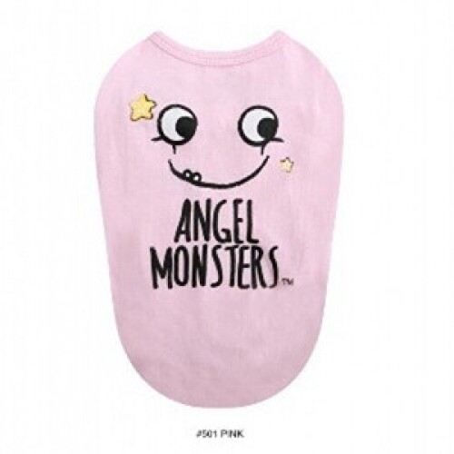 펫도매,[퍼피엔젤] TS585 Angel Monsters 민소매 티셔츠 TS585 (핑크)XS