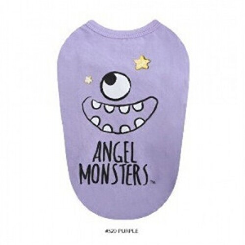 펫도매,[퍼피엔젤] TS585 Angel Monsters 민소매 티셔츠 TS585 (퍼플)XS