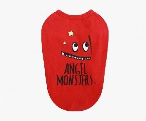 펫도매,[퍼피엔젤] TS585 Angel Monsters 민소매 티셔츠 TS585 (레드)XS