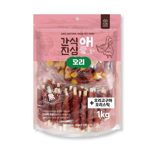 펫도매,[간식애진심] 오리고구마+스틱 (1kg)