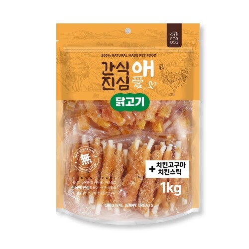 펫도매,[간식애진심] 치킨고구마+스틱 (1kg)