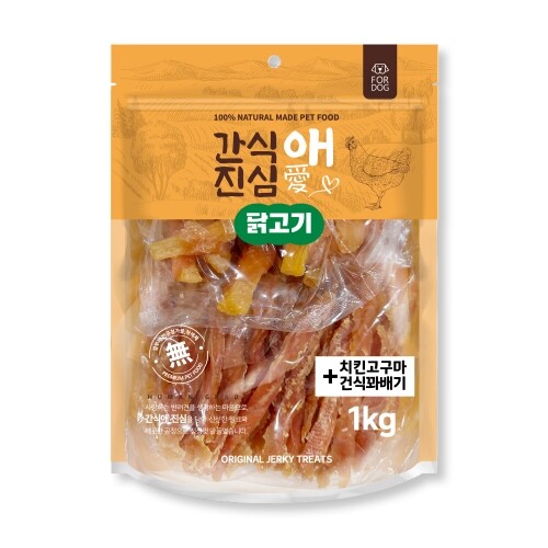 펫도매,[간식애진심] 치킨고구마+건식꽈배기 (1kg)