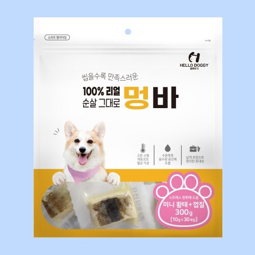 펫도매,♥[헬로도기] 멍바-미니황태+껍질(10g) 30개입