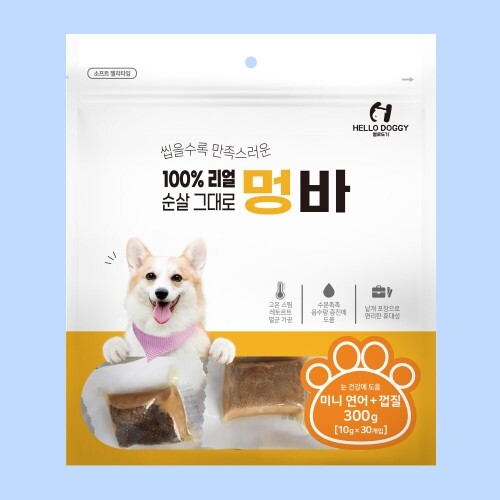 펫도매,♥[헬로도기] 멍바-미니연어+껍질(10g) 30개입