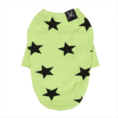 펫도매,[퍼피엔젤]TS292 Star Long SleeveT-shirts (#813 그린)
