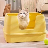 롤캣 고양이 초대형 화장실(밀크옐로우)