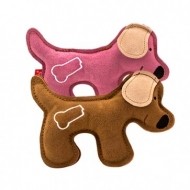 [티티펫] 소가죽 삑삑이 장난감 (강아지/핑크)