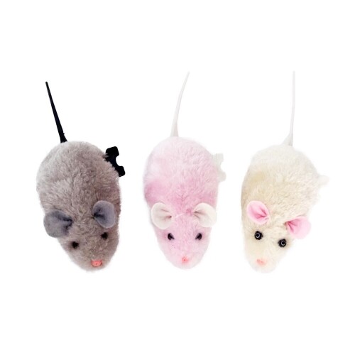 펫도매,[티티펫] 움직이는 미니 태엽쥐 고양이 장난감 (색상랜덤)