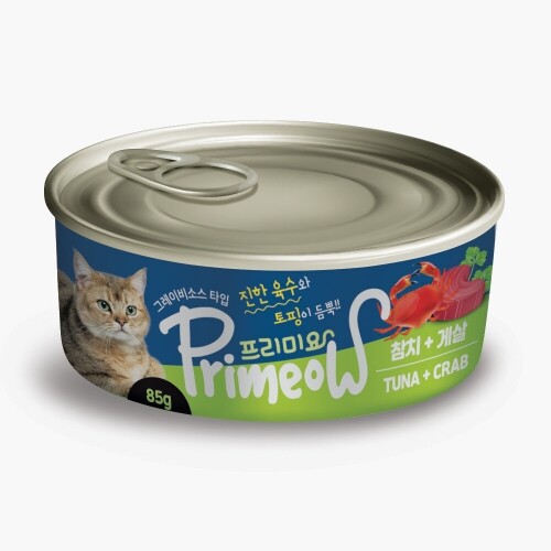 펫도매,프리미요 그레이비 소스 고양이캔 참치+게살 (1박스/85gx24개입)