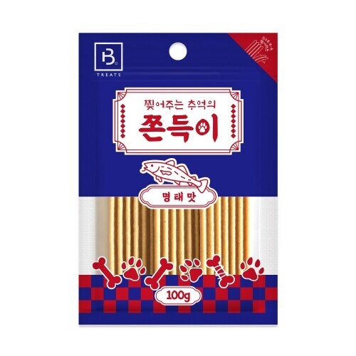 펫도매,【매장】 브리더랩 찢어주는추억의쫀득이(명태)100g