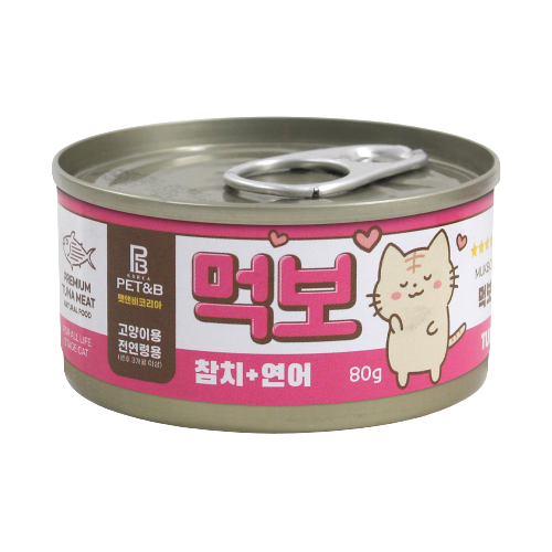 펫도매,먹보 고양이캔 참치연어80gX24개(1박스)