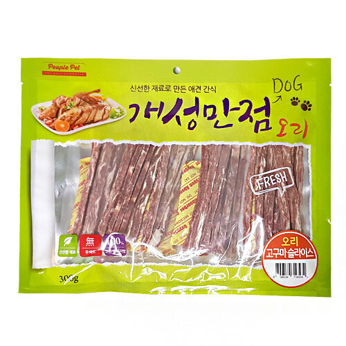펫도매,개성만점 (오리+고구마슬라이스/300g)