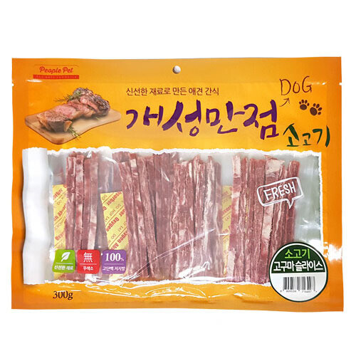 펫도매,개성만점 (소고기+고구마슬라이스/300g)