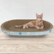 [펫츠몬]고양이 눕기 편한 특대형 B골 스크래쳐 타원형60cm(인터넷12900원미만판매금지)