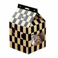 [로위드]고양이 체커보드 스크래쳐 밀크박스 숨숨집(인터넷12180원미만판매금지)