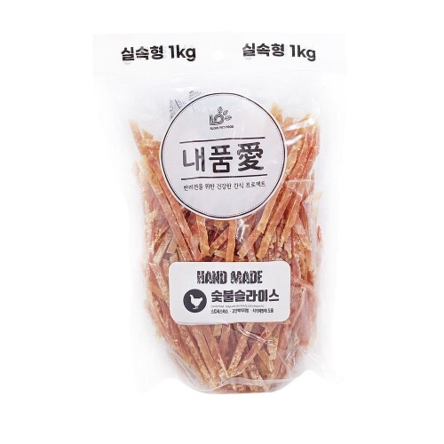 펫도매,내품애 1kg 간식 숯불치킨슬라이스