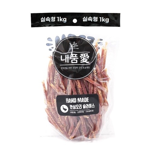 펫도매,내품애 1kg 간식 안심오리슬라이스