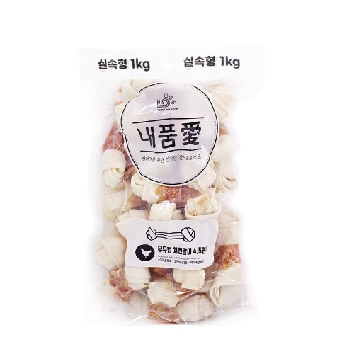 펫도매,내품애 1kg 간식 우유껌 치킨말이 4인치