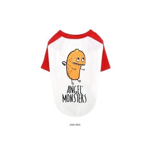 [퍼피엔젤] TS544 Monsters Raglan T-shirts (#320 레드)