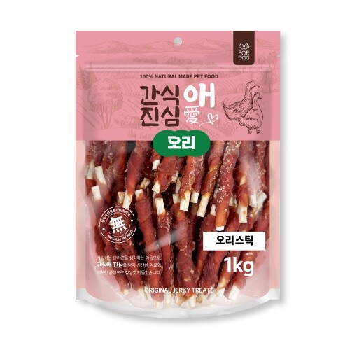 펫도매,【매장】 [간식애진심] 오리 스틱 (1kg*12개/1box)