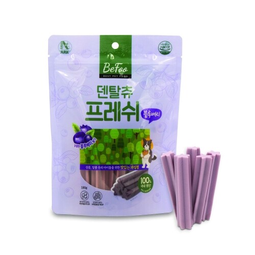 펫도매,베푸 덴탈츄 프레쉬 블루베리180g(인터넷5000원미만판매금지)