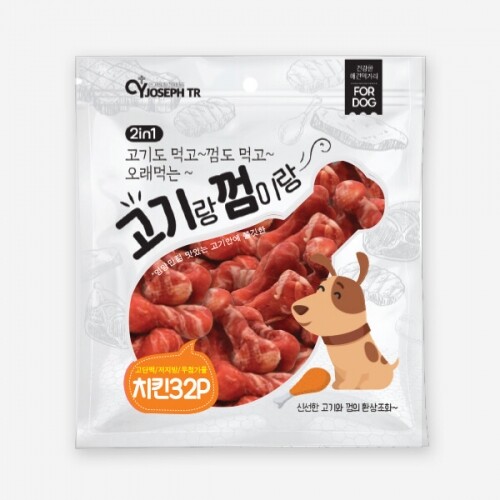 펫도매,고기랑껌이랑 480g [32p] 치킨맛