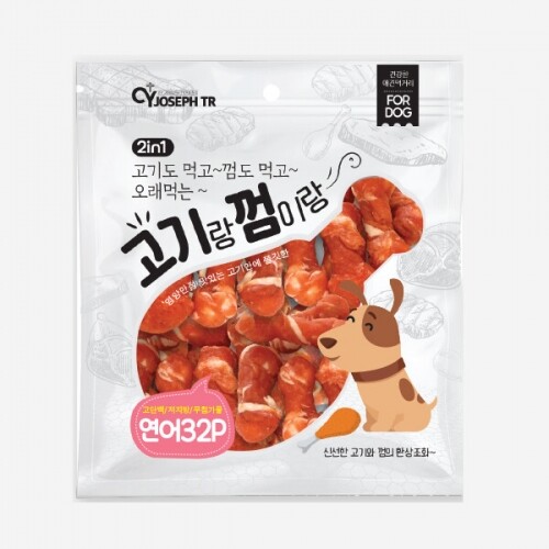 펫도매,고기랑껌이랑 480g [32p] 연어맛