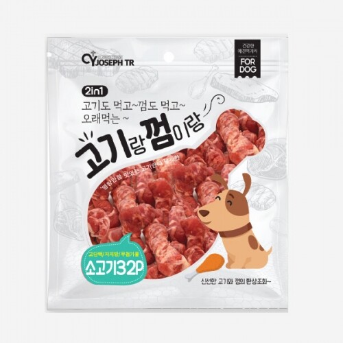 펫도매,고기랑껌이랑 480g [32p] 소고기맛