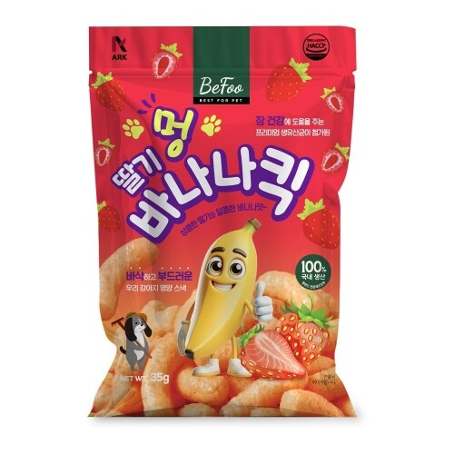 펫도매,[베푸] 멍 딸기바나나킥 (35g)