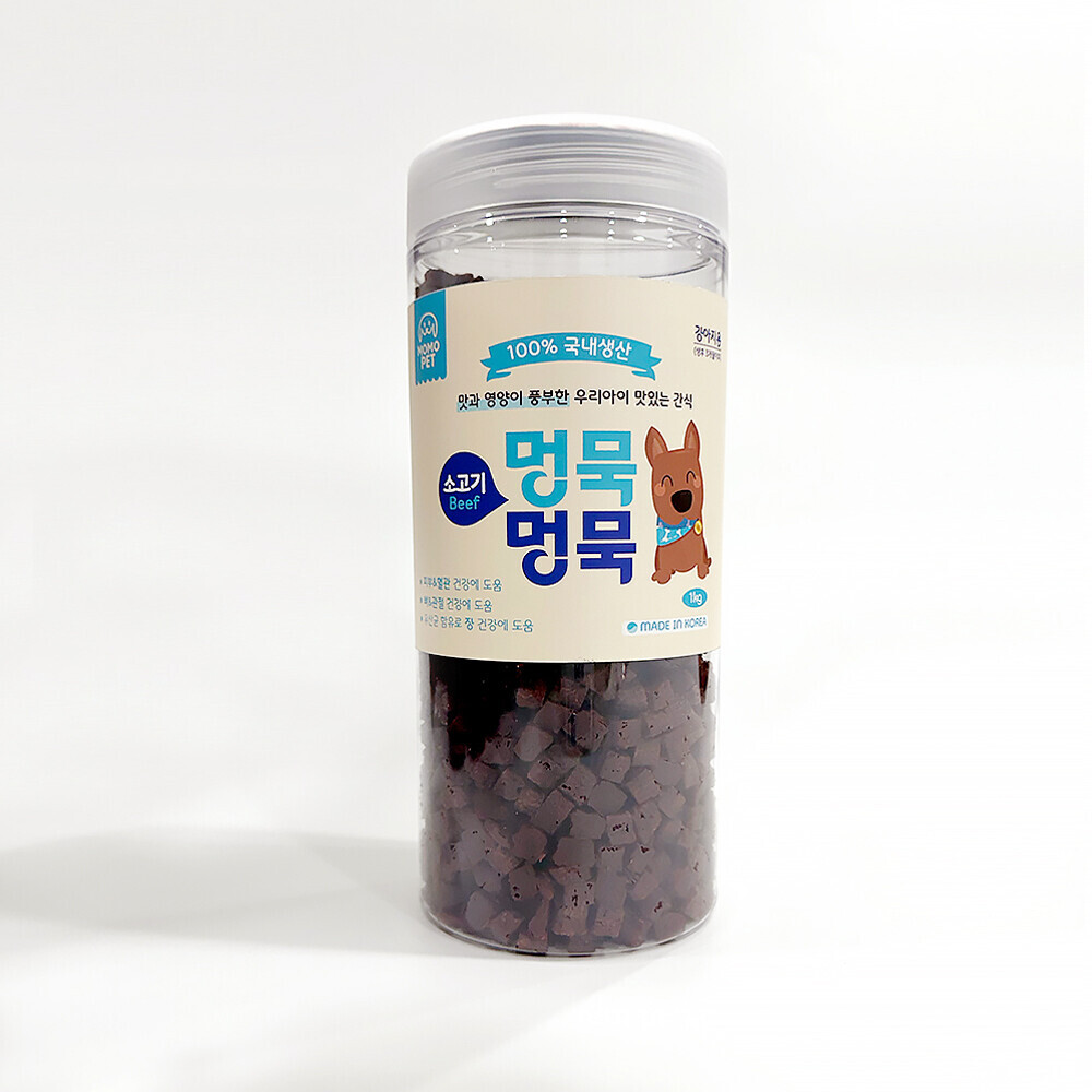 펫도매,[국내산통간식]멍묵멍묵 소프트져키(소고기/1kg)