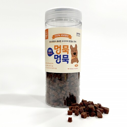 펫도매,[국내산통간식]멍묵멍묵 소프트져키(연어/1kg)