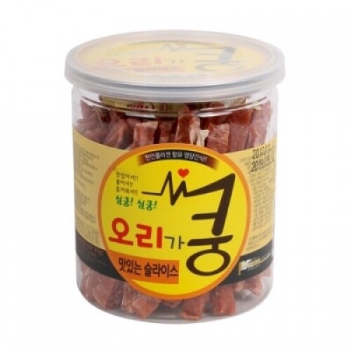 펫도매,오리가 쿵 맛있는 슬라이스 200g