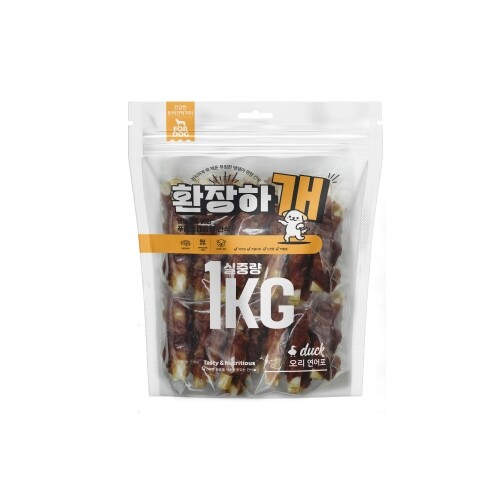 펫도매,[환장하개] 오리 연어포 (1kg)