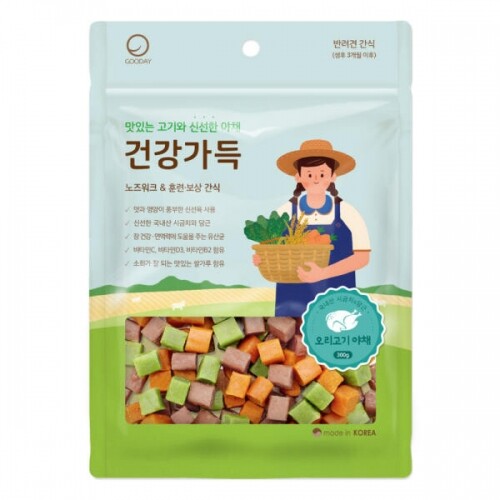 펫도매,[굿데이] 건강가득 오리고기 야채 (300g)