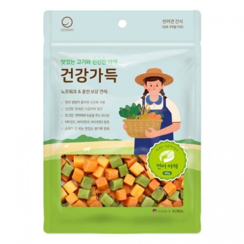 펫도매,[굿데이] 건강가득 연어 야채 (300g)