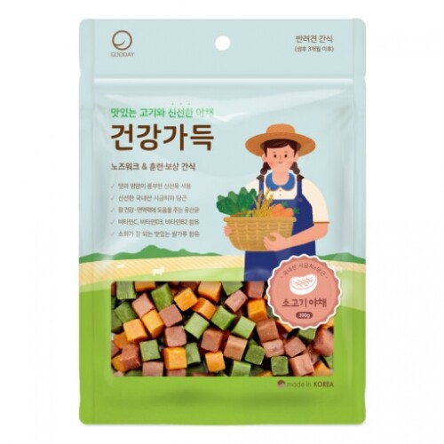 펫도매,[굿데이] 건강가득 소고기 야채 (300g)