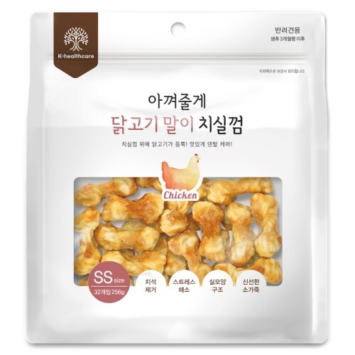 펫도매,(케이헬스케어)아껴줄게 닭고기 말이 치실껌 SS (32P)