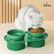 [애구애구] 강아지 밥그릇 고양이 식탁 아티스틱 세라믹 식기
