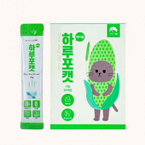 펫도매,【매장】[리스펫랩] 고양이 헤어볼 구토 영양제 하루포캣 장건강 30개입