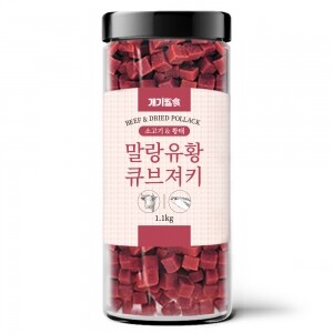 【매장】[개기월식] 유황 큐브 져키 소고기+황태 1.1kg