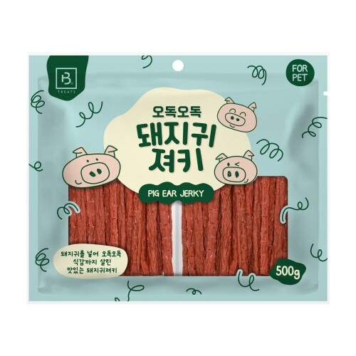 펫도매,브리더랩 오독오독 돼지귀 져키 500g