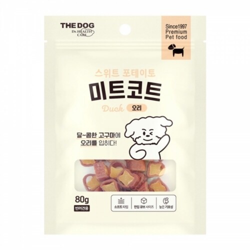 펫도매,더독 미트코트 스위트포테이토 오리 80g(온라인가 3500원준수)