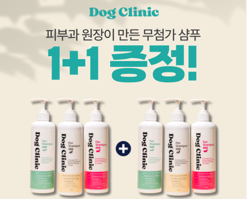피부과 원장이 만든 무첨가 샴푸! 1+1 증정 이벤트!